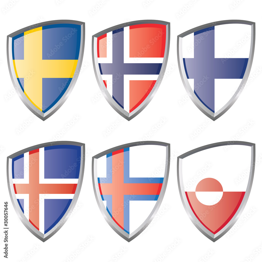 North Europe flags North Europe flags