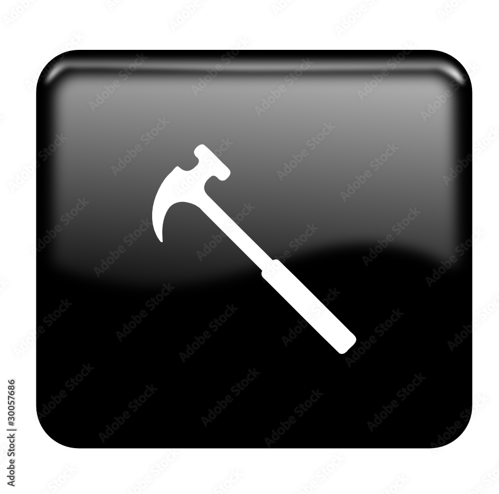 Hammer glossy icon