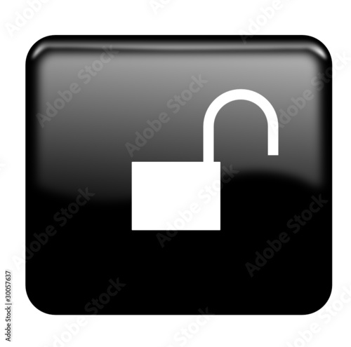 Unlock glossy icon