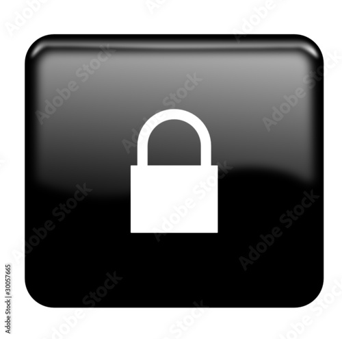 Padlock glossy icon