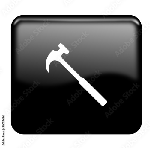 Hammer glossy icon