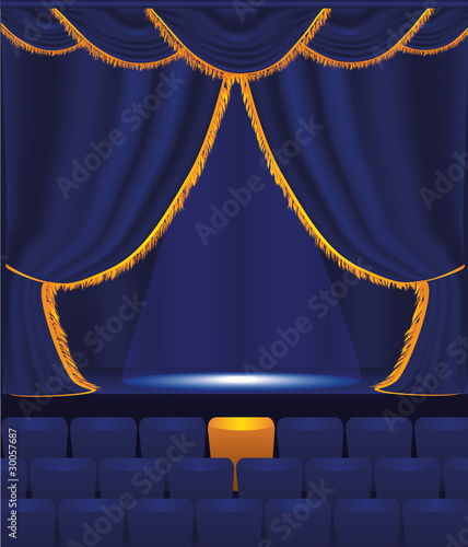 vector illustration of the empty cinema