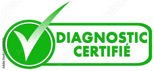 diagnostic certifié sur symbole validé vert