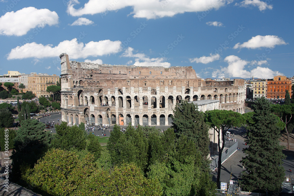 famous Colosseum in Rome, Italy