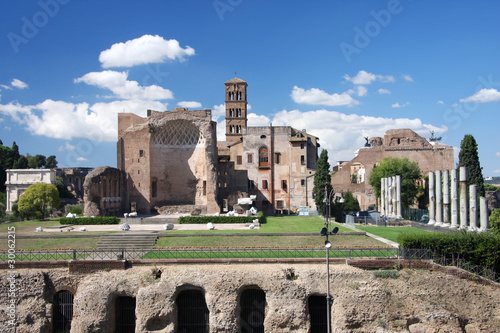 Rome, famous Roman Forum in Italy