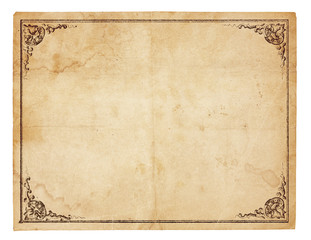 Handdoek met foto Retro Blanco vintage papier met antieke rand  © Mark Carrel