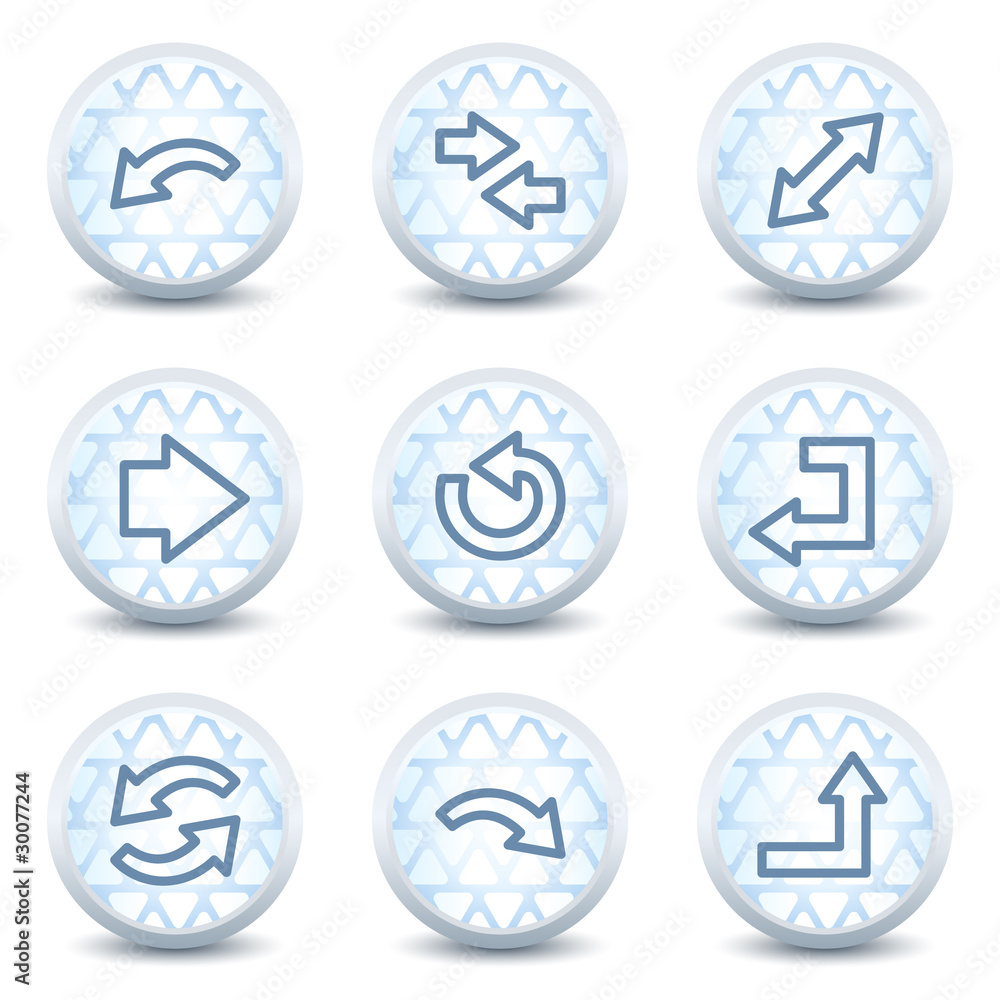 Arrows web icons set 1, glossy circle buttons Arrows web icons set 1, glossy circle buttons
