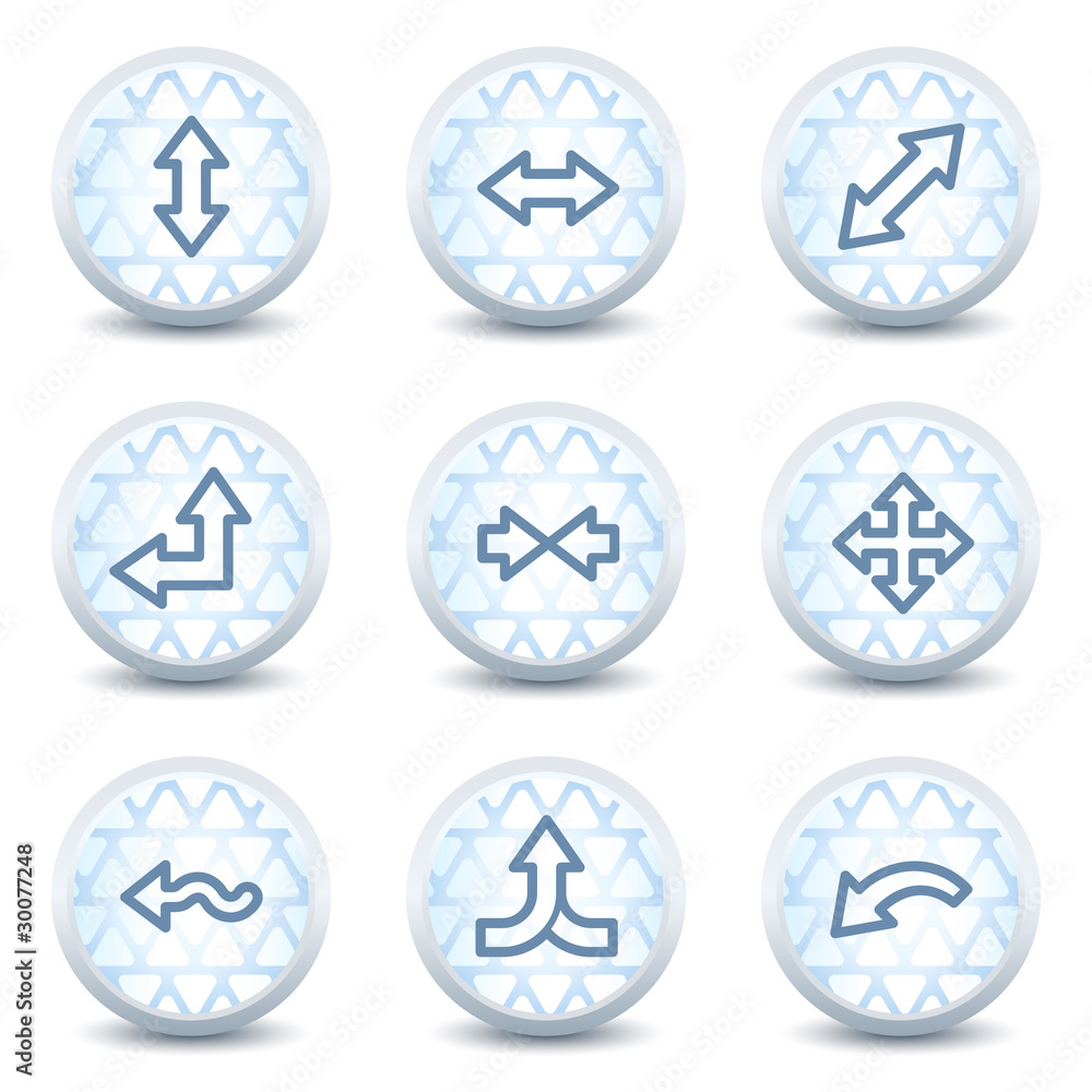 Arrows web icons set 2, glossy circle buttons Arrows web icons set 2, glossy circle buttons