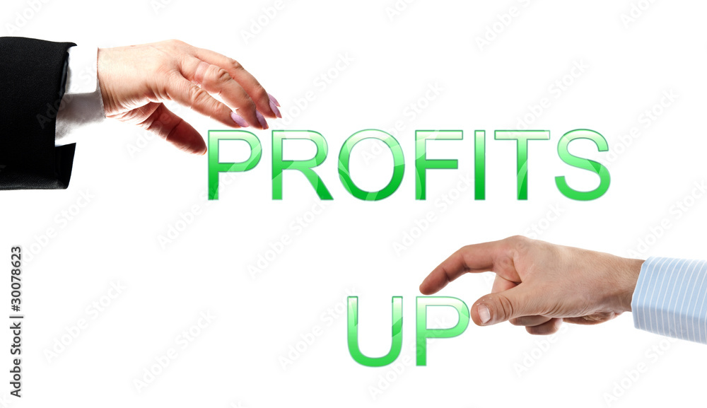 Profits up words Profits up words