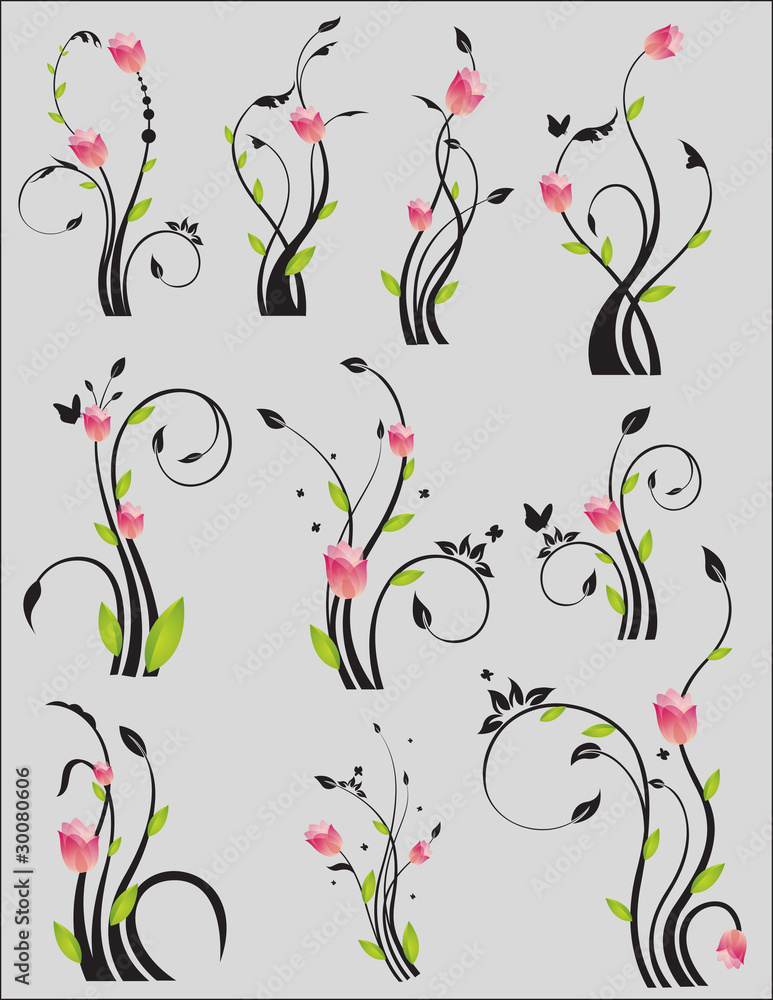 Swirly Flourish Design Elements Swirly Flourish Design Elements