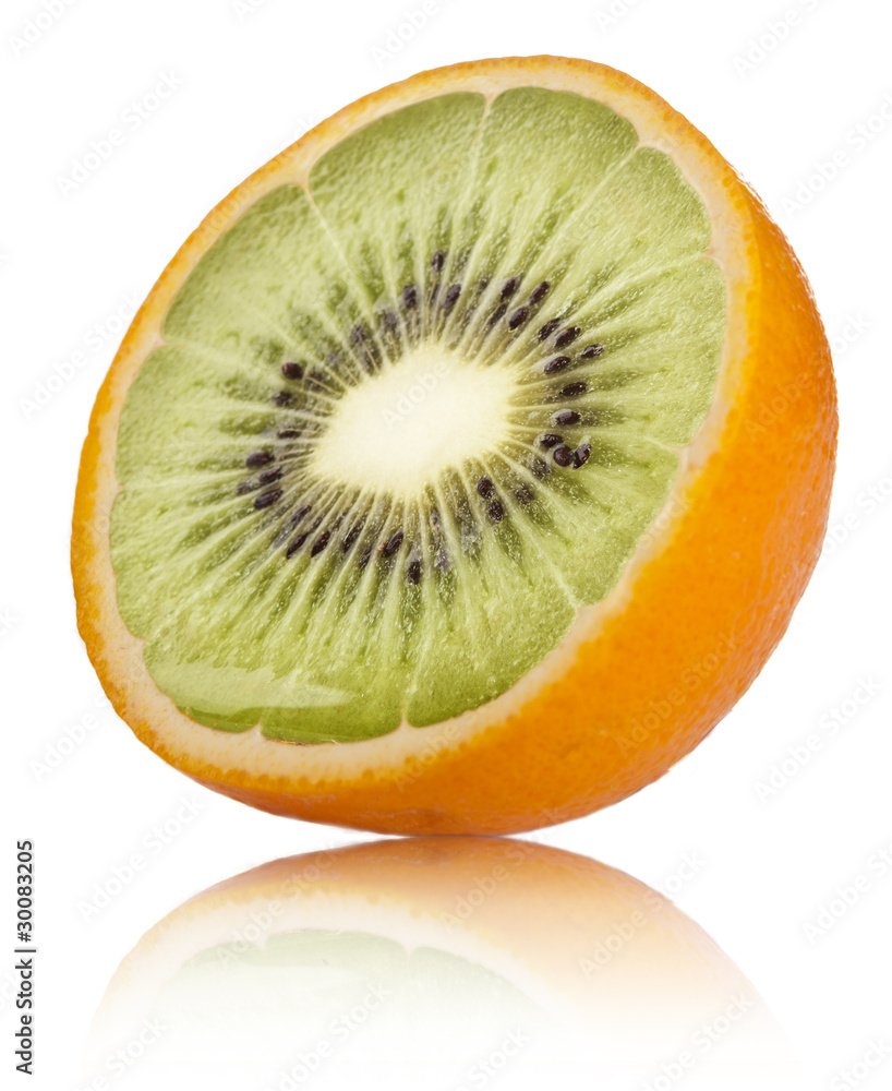 Orange as Kiwi, concept of DNA manipulation Orange as Kiwi, concept of DNA manipulation