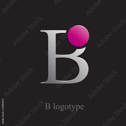 Logo letter B with circle # Vector