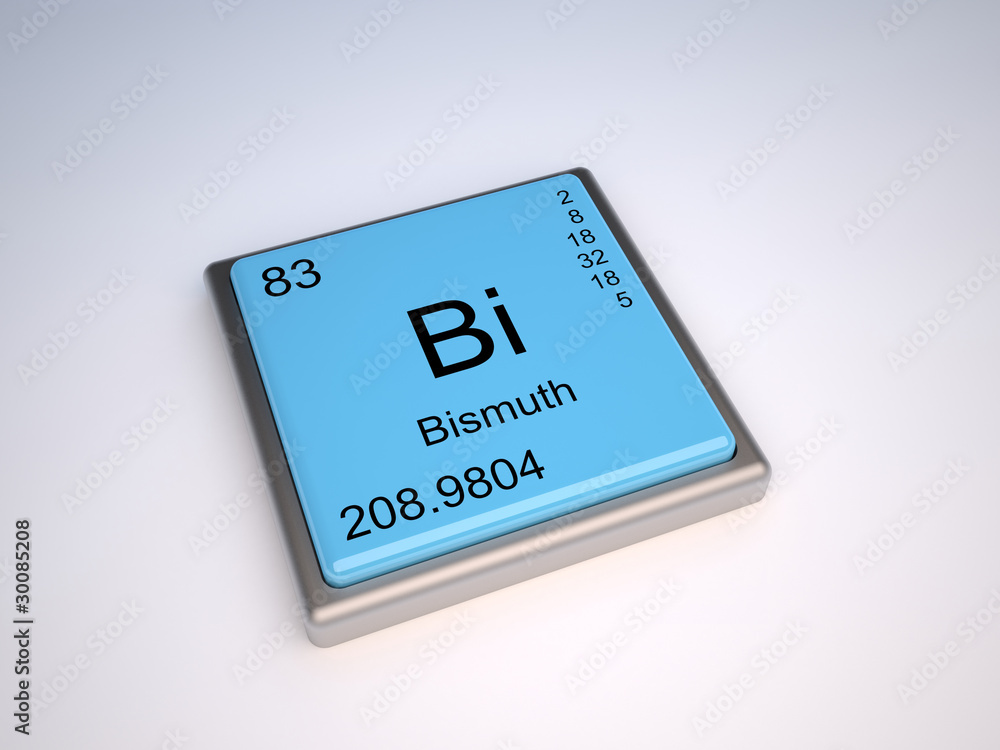 Bismuth chemical element of the periodic table with symbol Bi Bismuth chemical element of the periodic table with symbol Bi