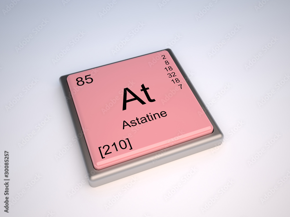 Astatine chemical element of the periodic table with symbol At Astatine chemical element of the periodic table with symbol At