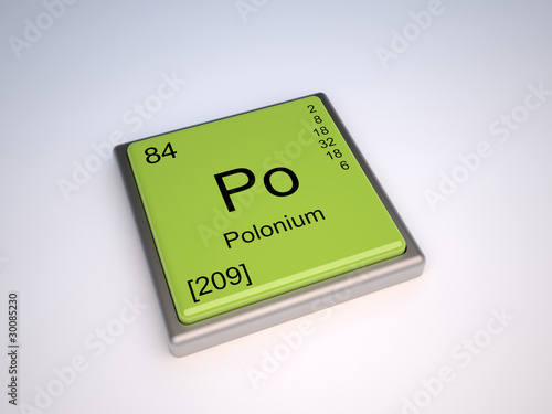 Polonium chemical element of the periodic table with symbol Po photo