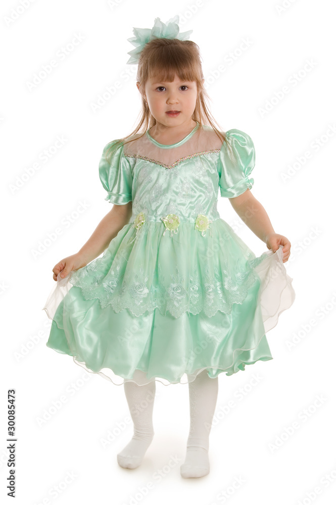 The little girl isolated on white background The little girl isolated on white background