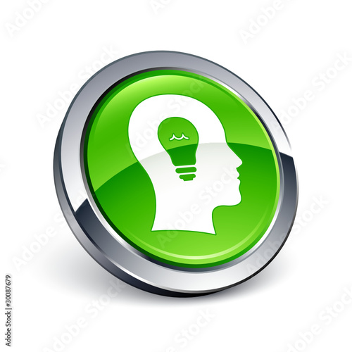 icône bouton internet tête ampoule