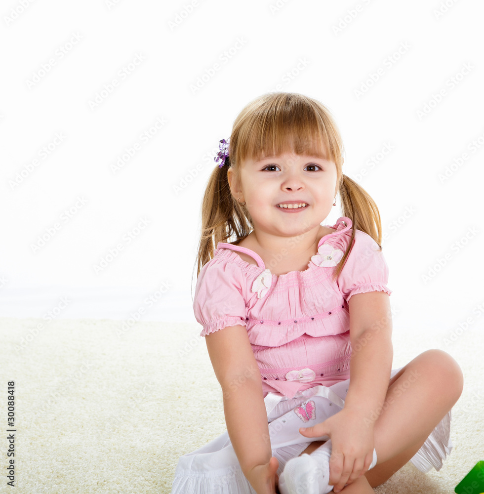 portrait of a little child in studio portrait of a little child in studio