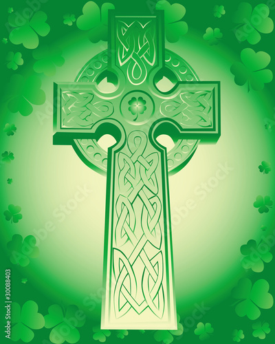 green Celtic cross