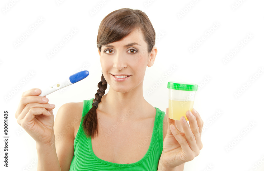 frau mit schwangerschaftstest