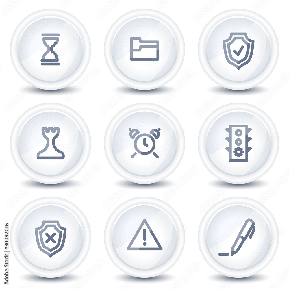 Administration web icons, circle glossy buttons Administration web icons, circle glossy buttons