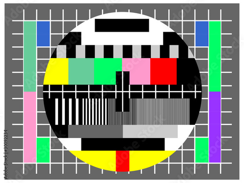 Color test for television screen