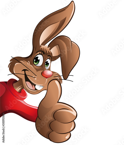 easter bunny thumbs up