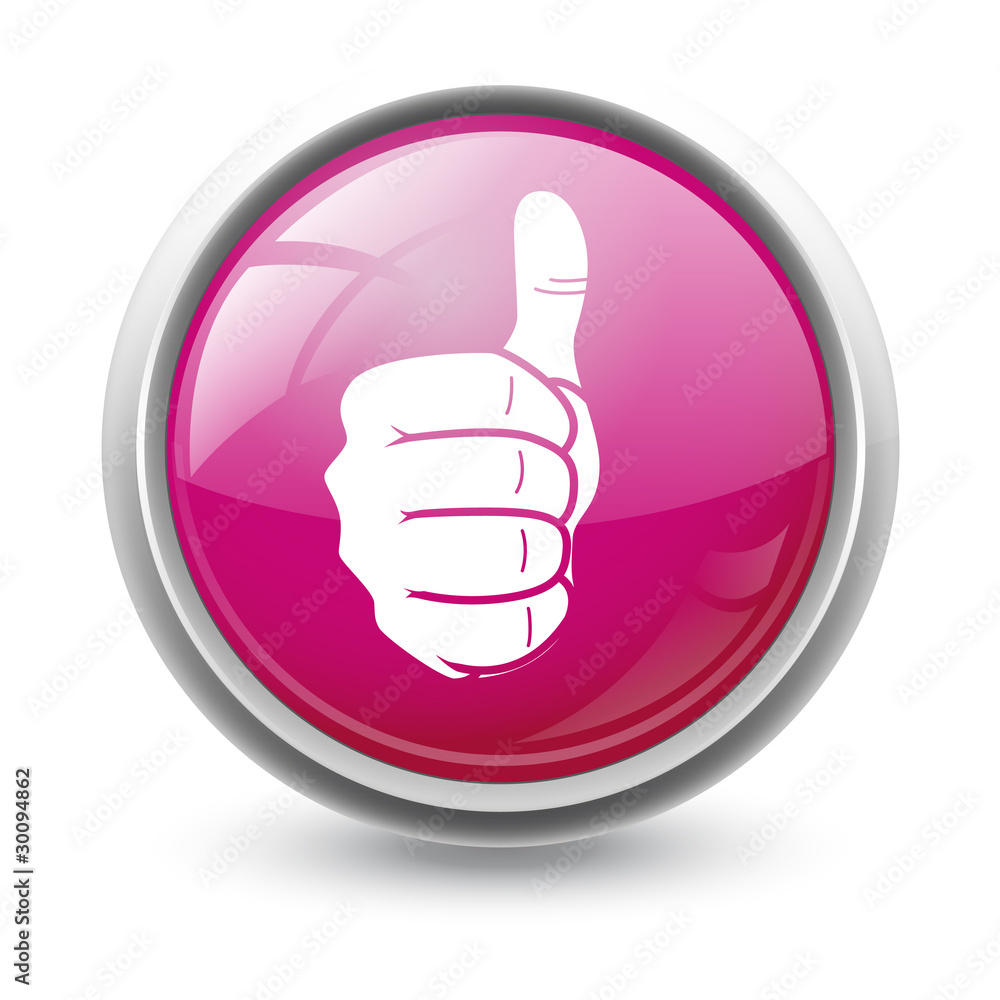 Symbole glossy vectoriel pouce 01b Symbole glossy vectoriel pouce 01b