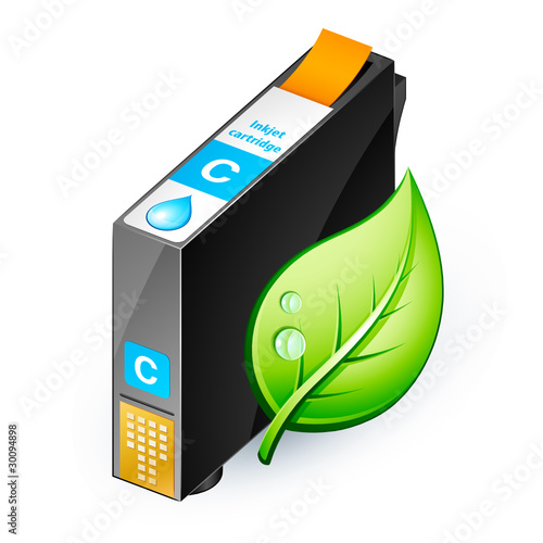 cartouche d'encre imprimante écologie recyclage feuille