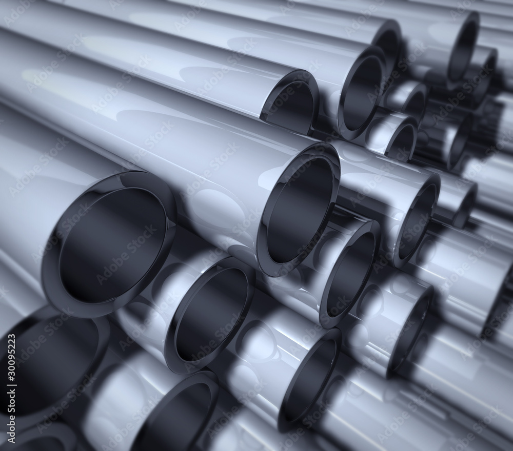 Fototapeta premium Metal pipes industrial products