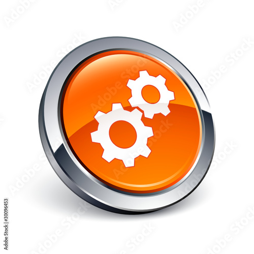 icône bouton internet engrenage