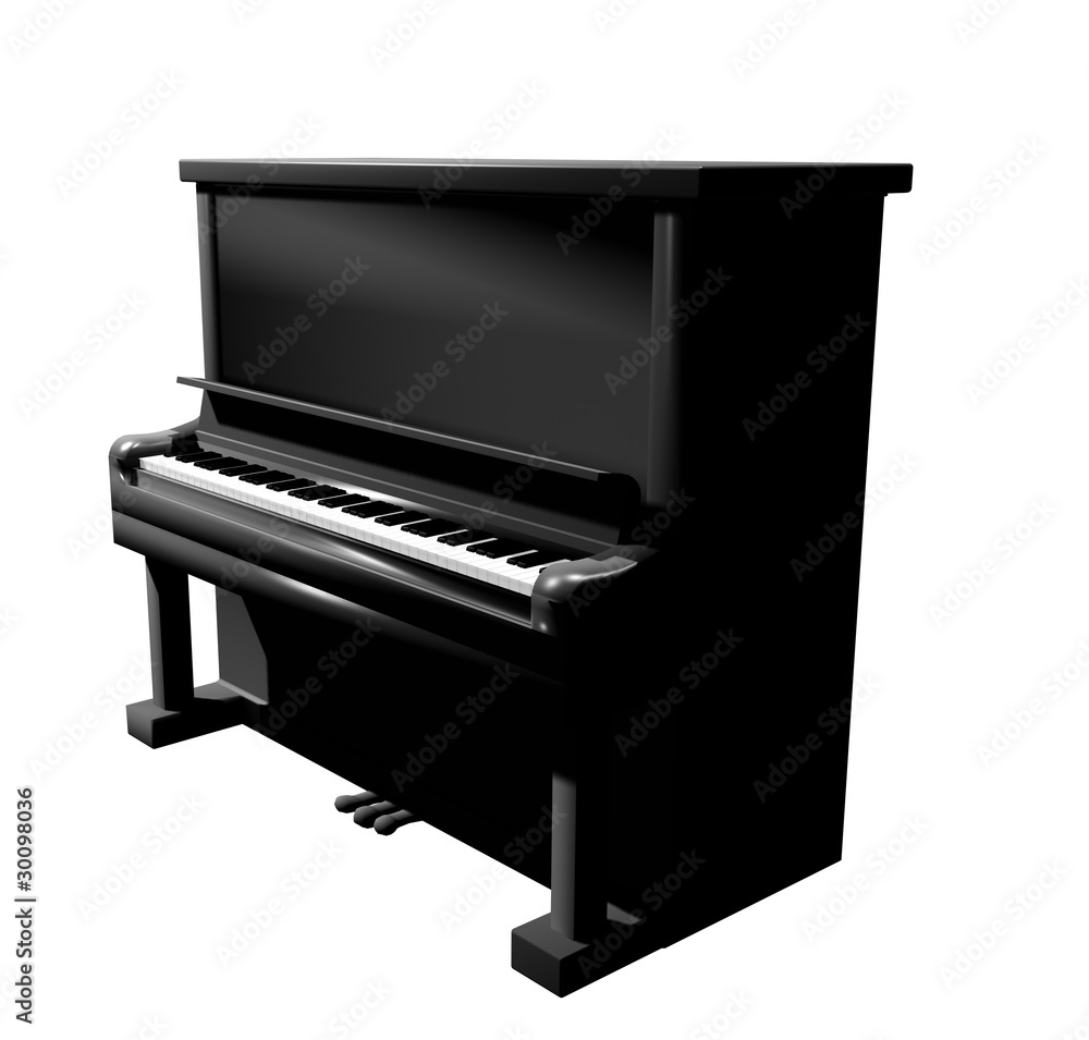 piano artistic style 3D isometric white background piano artistic style 3D isometric white background
