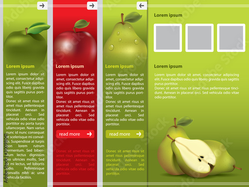 Fresh fruit themed webpage template