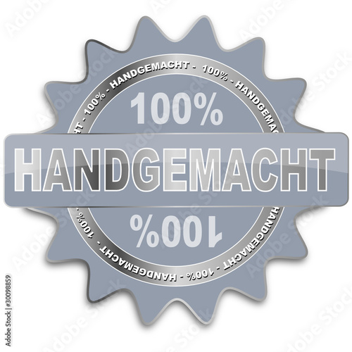 Button 100% Handgemacht grau