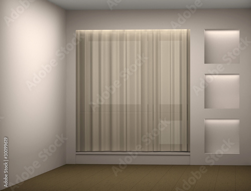 Fototapeta Naklejka Na Ścianę i Meble -  Empty white room