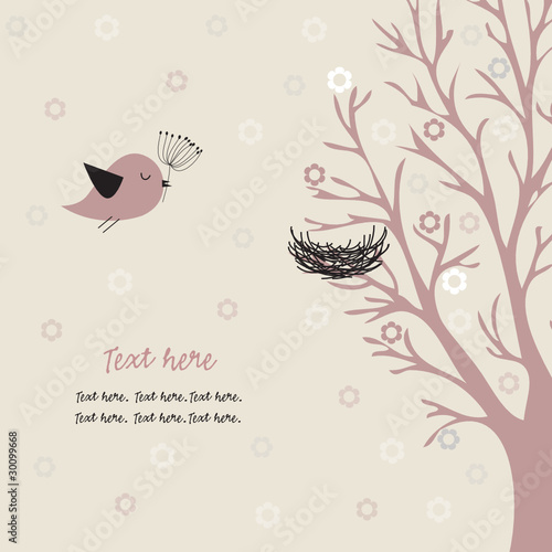 Bird and nest