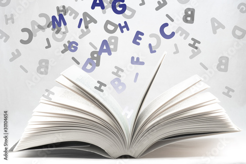 Quadro em tela lettere volanti con libro