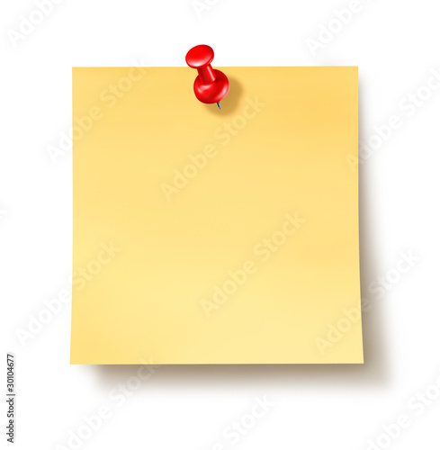yellow office note with sticky note paper