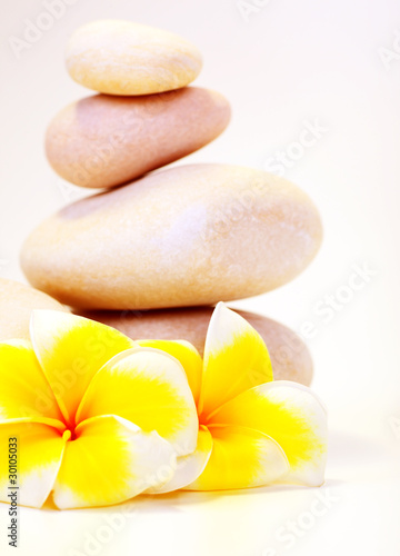 Spa stones & flowers