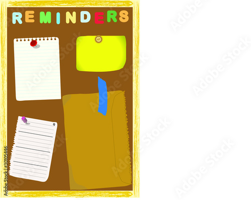 Reminders board blank scraps