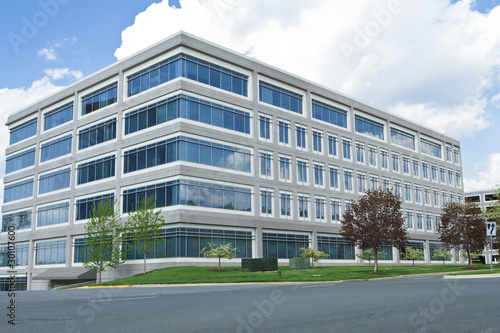 Modern Cube Shaped Office Building Parking Lot MD
