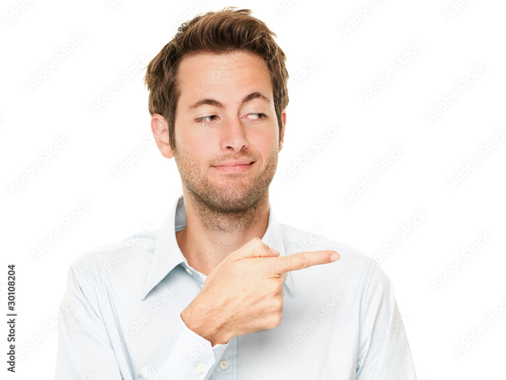 Man pointing Man pointing