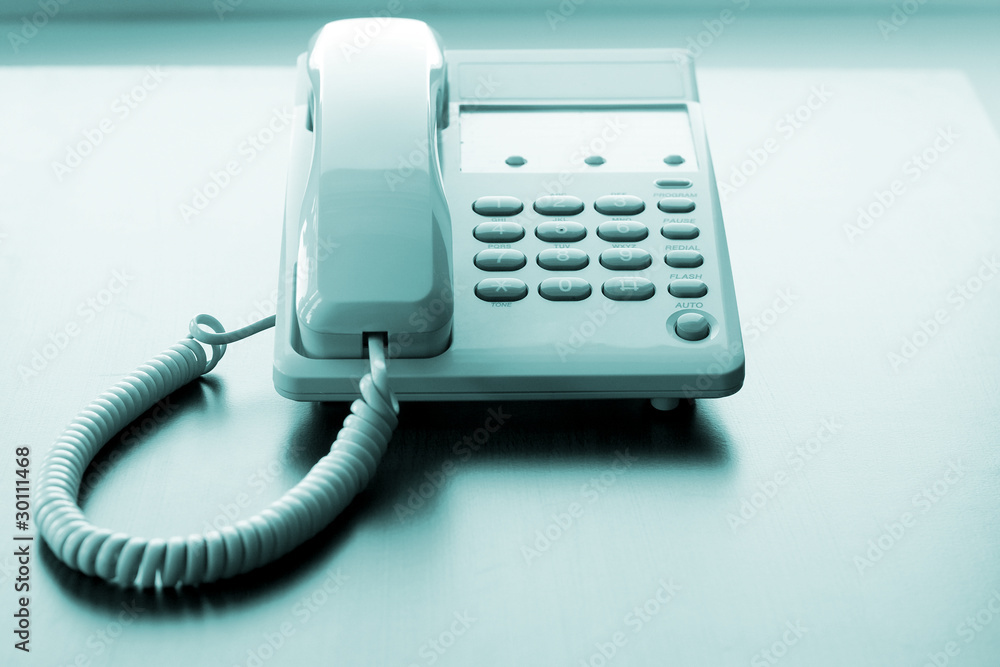 Phone on a table Phone on a table