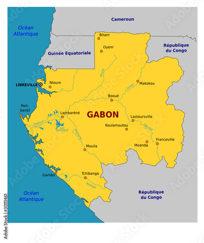 Carte du gabon