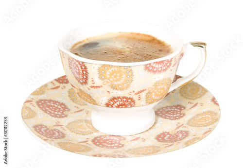 Hot black coffee