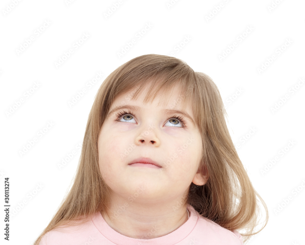 little girl looking up little girl looking up