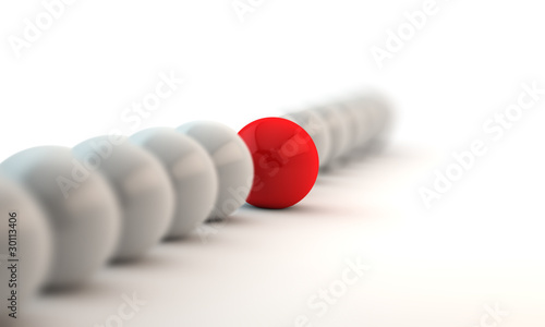 Cuadro en lienzo white spheres in row