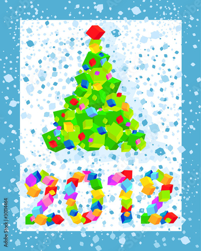 новогодняя открытка 2012