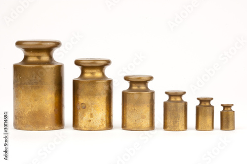 Row of weights