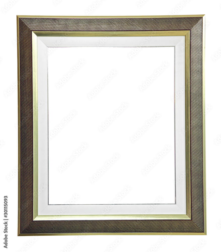 Fototapeta premium isolated blank modern frame on white